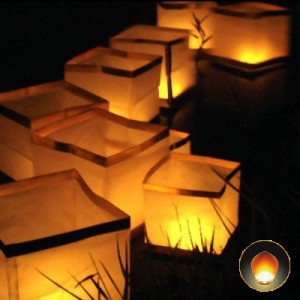 floating chinese lanterns